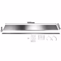 Inox postolje - inox - 1800x125x13 mm - kompatibilno sa serijama ASK, ADK, SSK (ladičar), SSR, SSIE, WDR i WSR