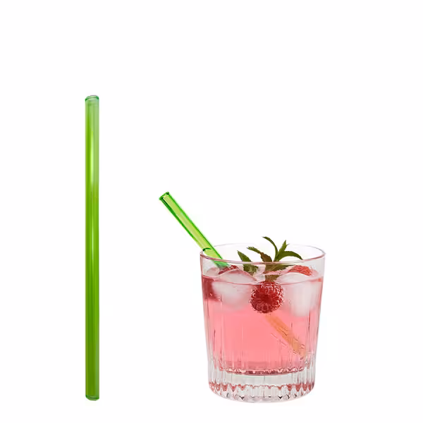 (50 adet) Cam Pipet - 150mm - ø 8mm - düz - Neon Yeşil - dahil 1 Naylon Temizlik Fırçası