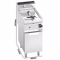 Plinska friteza - 10 L - 6,9 kW - s ispustom za ulje - s ormarićem