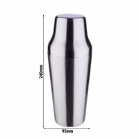 (6 adet) Paris Shaker - 2 parçalı set - Paslanmaz çelik - 700ml
