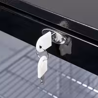 GASTRO-COOL | Barski hladnjak - 900 mm - 200 litara - Sa 2 staklena krilna vrata - Crna boja