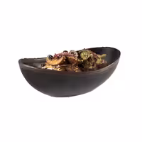(6 adet) Kase - MARONE - Melamin - 0,6L - köşeli - 220x130mm - Derinlik:75mm - Siyah/Kahverengi