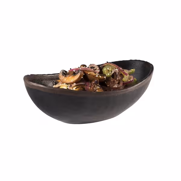 (6 adet) Kase - MARONE - Melamin - 0,6L - köşeli - 220x130mm - Derinlik:75mm - Siyah/Kahverengi