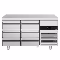 Commercial Counter Fridge PREMIUM - 1400x700mm - with 6 drawers - capacity 281 litres
