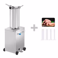 Hidraulična punilica za kobasice - 15 l - 560 W - inox - uključuje 4 nastavaka za punjenje