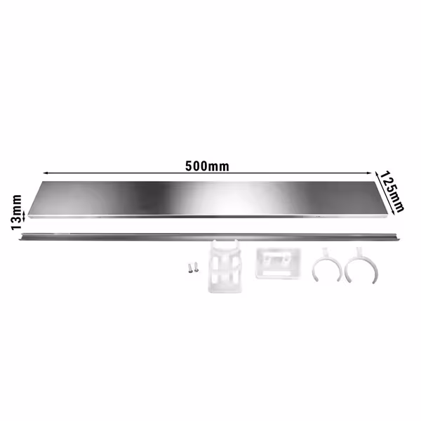 قاعدة سفلية - ستانلس ستيل - 500x125x13mm - متوافق مع سلسلتي SS و P7R