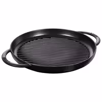 STAUB | Pure Grill Round Cast Iron Grill Pan – Ø30 cm - Black