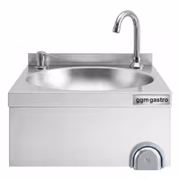 Hand Wash Sink – with tap, soap dispenser, knee-operated control and rim