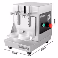 Milkshake & Bubble Tea Mixer - double - 40W - 240rpm - Stainless steel