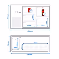 Direct Draw Beer Dispenser / Kegerator PREMIUM - 1550x700mm - 5 Drawers