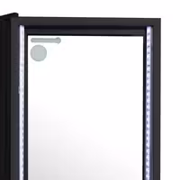 GASTRO-COOL | Barski hladnjak - 360 mm - 88 litara - Sa 1 staklenim krilnim vratima - Crna boja