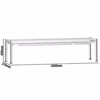 Commercial Heated Gantry with 1 Ceramic Heater - 2000x370mm - 1.75kW - Single Tier - height-adjustable
