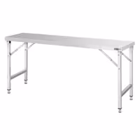 Paslanmaz Çelik Çalışma Tezgahı - Katlanabilir - 1800x700mm