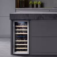 Commercial Wine Fridge - Dual Zone - 100L - max. 33 bottles - Stainless Steel Door