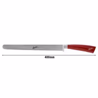 BERKEL | Elegance Salami & Cheese Knife – 26 cm Flexible Blade - Red Resin Handle