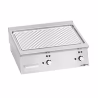 Elektromos rostlap - 9,6 kW - Bordázott - Sütőfelület: 800x730 mm - asztali - Professzionális