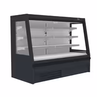Commercial multideck display fridge - Open front - 1018mm - 269L - with 3 shelves - incl. night blind