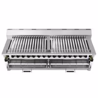 Commercial Gas Chargrill - for Adana & Shish Kebabs - 30 Auto-Rotating Skewers - 43kW - Freestanding - 1005mm Deep - 15 Burners