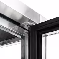 4-Sided Glass Display Fridge - 440L - 675mm - Double glazing - square - with 5 glass shelves - 1 front & 1 rear glass door