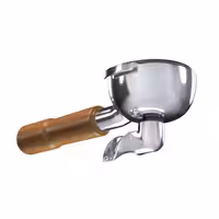 58.8mm Single-Spout Portafilter - Wooden Handle - compatible with Allegro, Eminence, Grace & Suprema