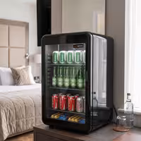 Minibar hladnjak – 500 mm – 120 litara – s jednim staklenim vratima – crna