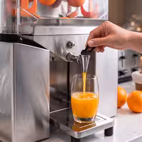 Commercial Electric Orange Juicer – with manual fruit feed and drain tap