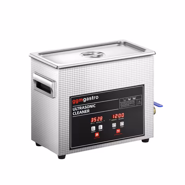 Ultrazvučni čistač – 6,5 litara – 180 W ultrazvučne snage – s odvodnim ventilom