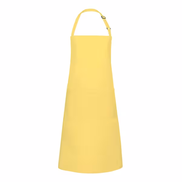 KARLOWSKY | Basic Chef Bib Apron with 2-Section Pocket – Sun Yellow - 75×90 cm - Poly-Cotton 65/35