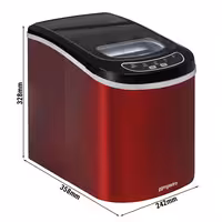 Ledomat - Šuplje kockice leda - 12 kg/24 h - crveno