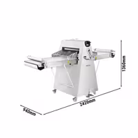 Profesionalni stroj za razvlačenje tijesta - samostojeća izvedba - 500 W - duljina trake 2000 mm