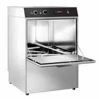 Lauaalune klaasipesumasin 40×40 cm - Manuaalne - 2,97 kW - koos: Pesuaine- ja loputusvahendi pump, tühjenduspump