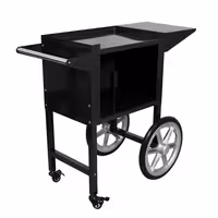 Commercial Popcorn Machine incl. Trolley - 1.46kW - 5kg/h - with 1 kettle - Black