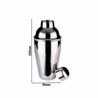 (6 adet) Kokteyl Shaker - Klasik - Paslanmaz çelik - 500ml