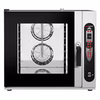 Commercial Electric Combi Oven- Digital Controls - 6x GN 2/1 or 12x GN 1/1 - 2.4" LCD touchscreen - incl. Automatic washing system, Core temperature probe, Direct steam injection, Wi‑Fi & Cloud connectivity