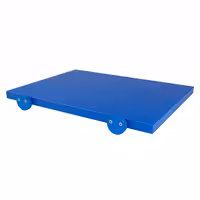 Neslīdošs griešanas dēlis ar fiksatoriem - EN 600x400 - Biezums: 20 mm - HACCP atbilstošs - PE500 (HDPE) polietilēns - Zils - Var mazgāt trauku mazgājamā mašīnā - Ar fiksatoru priekšurbumiem