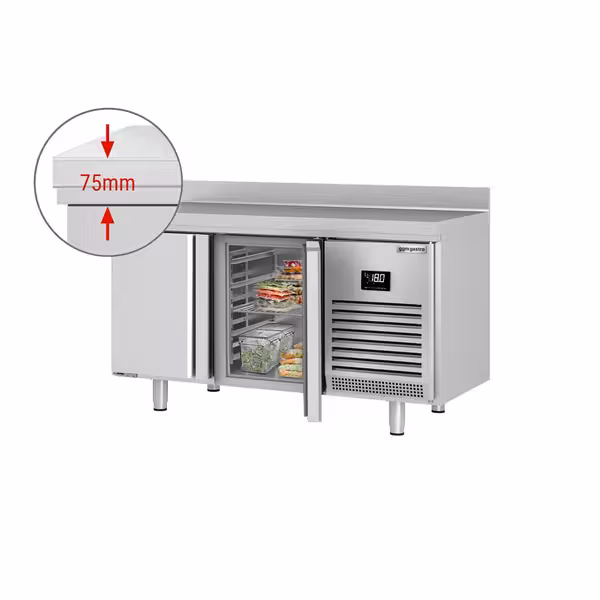 Zamrzni pult PREMIUM PLUS - 1468x600 mm - 250 l - Ventilirano hlađenje - s 2 vrata - Podignuti rub