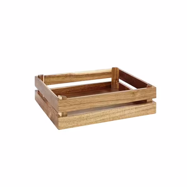 Ahşap Sunum Kutusu - SUPERBOX - Kahverengi - 350x290x105mm - GN 1/2 ile uyumlu