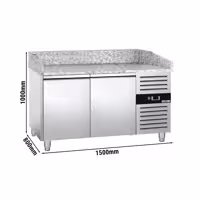 Stół chłodniczy do pizzy ECO – 1500 x 800 mm – z 2 drzwiami