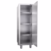 خزانة تخزين من الفولاذ المقاوم للصدأ PREMIUM - 600x600mm - 1 باب مفصلي - الارتفاع: 1800mm