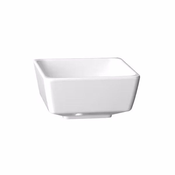 (6 adet) Kase - FLOAT - Melamin - 0,16L - köşeli - 90x90mm - Derinlik:45mm - Beyaz