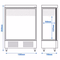 Kühlschrank Edelstahl Premium PLUS - 1110 Liter - mit 2 Türen
