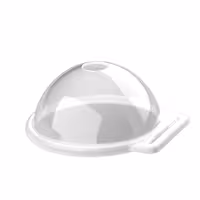 (24 pcs) Reusable Lid - with dome & straw opening - 300-500ml - Clear - fits Polycarbonate Cup MWBGK300/MWBGK400/MWBGK500