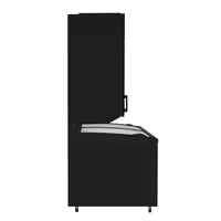 Commercial multideck display freezer - 2100mm - 1014L - with 6 shelves - incl. island freezer - Black