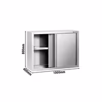 خزانة حائط ستانلس ستيل PREMIUM - 1000x400mm - مع باب انزلاقي - ارتفاع 800 mm