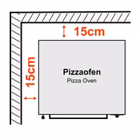 Piec do pizzy mini – elektryczny – dwukomorowy – 1+1x 34 cm – 5 kW – 230 V – do 310 °C – manualny