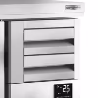 Stół chłodniczy barowy do napojów Premium PLUS – 1470 x 600 mm – z 2 drzwiami, 2 szufladami i rantem