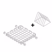 Korg för grovdiskmaskin - 665x665 mm