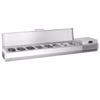 Aukstuma galda vitrīna PREMIUM PLUS - 1976x413 mm - 8 x GN 1/3