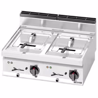 Električna friteza s dva korita - 10+10 L - 18,0 kW - stolna
