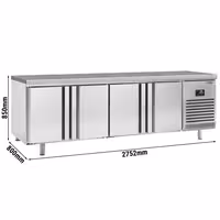 Pekarski rashladni pult PREMIUM PLUS - 2752x800 mm - 850 l - Ventilirano hlađenje - s 4 vrata - granitna radna ploča